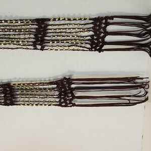 Stylish Brown and Gold Belt with Elegant Design